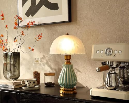 16" Vintage Ceramic Table Lamp forBedroom