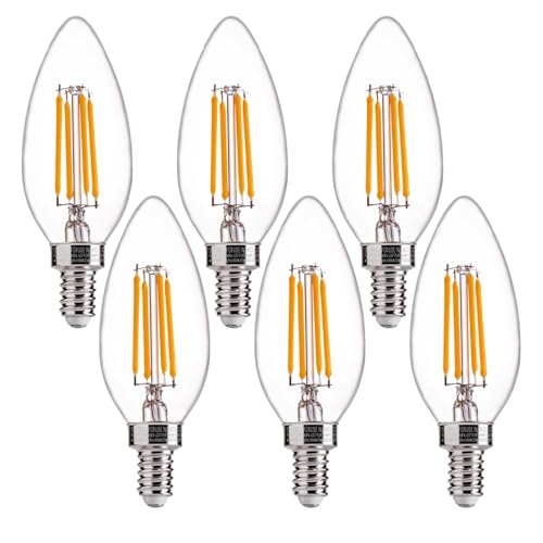 60W Equivalent LED Chandelier Light Bulbs (6 Count)