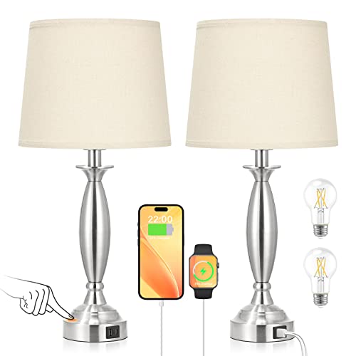 Bedroom Lamps for Nightstand (2 Count)