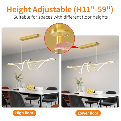 Modern LED Gold Pendant Light