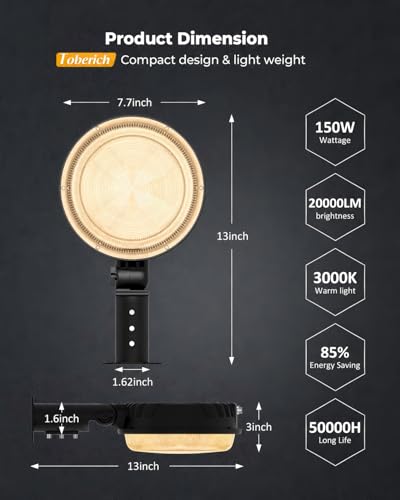 2 Pack 150W LED Barn Light Dusk to Dawn (2 Count)
