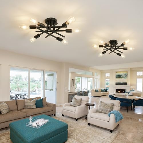 6 Lights Semi Flush Mount Ceiling Light Fixture 2 (2 Count)
