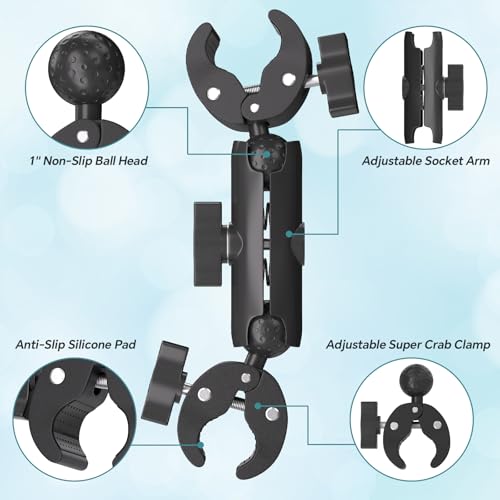 Super Double Clamp Mount Umbrella Camera Pole Clamp Holder