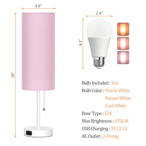 18" Table Lamp for Bedroom