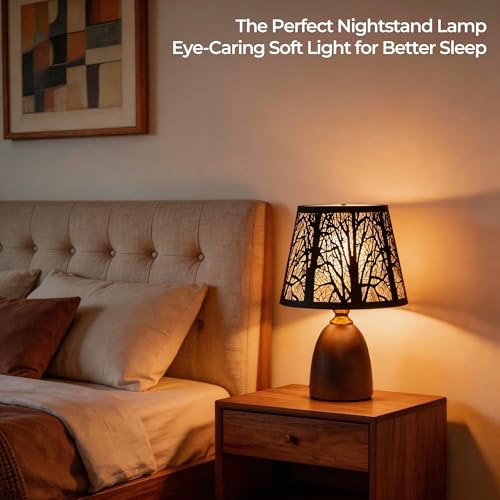 12.4" Rustic Forest Table Lamp