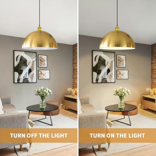 Large Brushed Gold Pendant Light