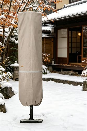 Patio Umbrella Cover with Rod for 7 to 11 Ft Umbrellas & 15 Ft Double
