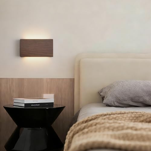 Wood Wall Sconce Indoor Wall Lights Hardwired 2 Pack Up and Down