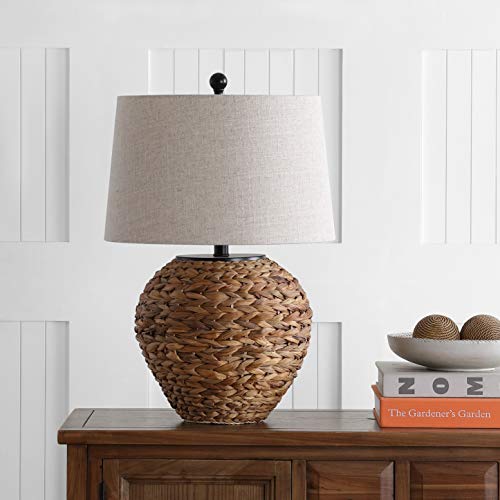 Alaro Table Lamp Woven Water Hyacinth Basket 24.5"