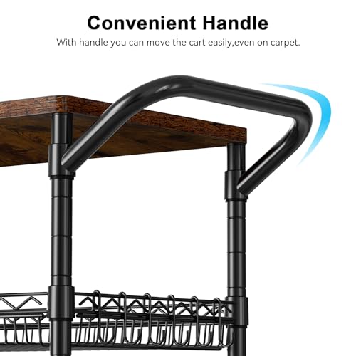 3 Tier Rolling Carts with Wheels