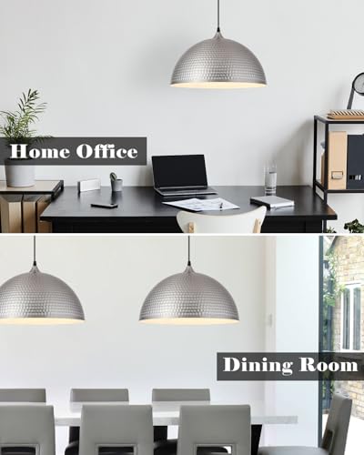 Brushed Nickel Pendant Light 16 inch