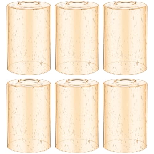 6 Pack Amber Bubble Seeded Glass Lamp Shade 1 (6 Count)