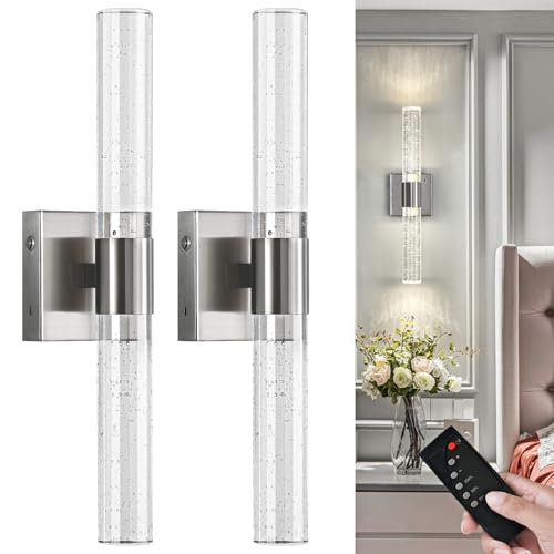 Wireless Wall Sconces Set of Two Battery Operated (2 Count)