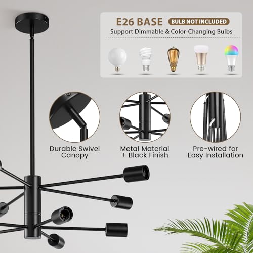 Modern Chandelier Ceiling Light Fixture Sputnik Chandelier 10