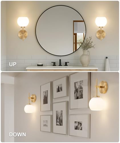 Gold Battery Operated Wall Sconce Set of 2 (2 Count)