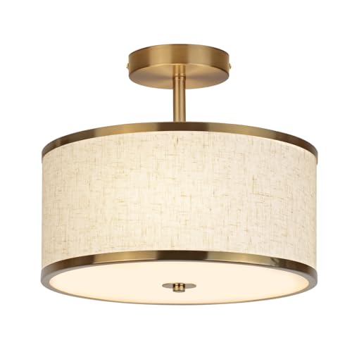 12.6 Inch Semi Flush Mount Ceiling Light