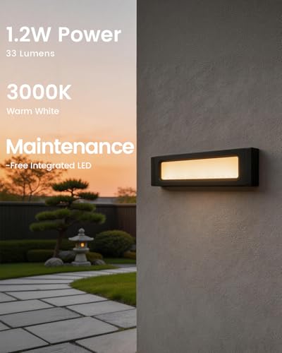 6 Pack 6.5" LED Outdoor Step Lights 3000K Low Voltage Stair Lights