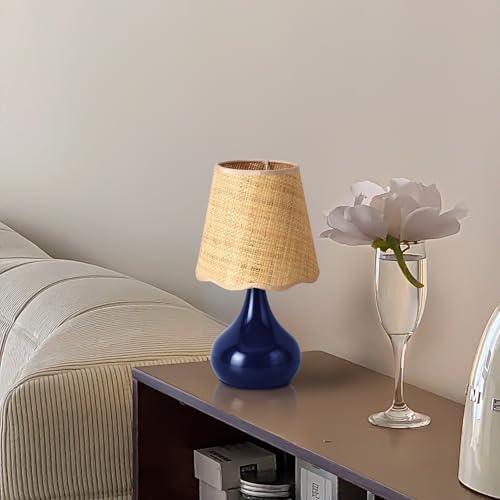 Navy Blue Small Table Lamp