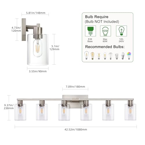 6 Light Bathroom Vanity Light