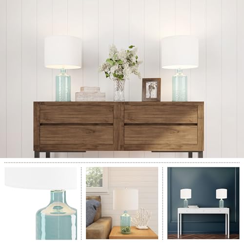 Table Lamp Fillable Clear Glass Lamp with Open Base