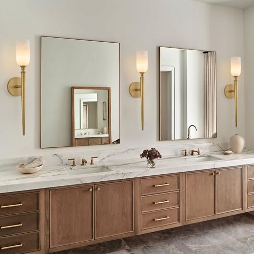 21.6" Alabaster Wall Sconces Set of 2
