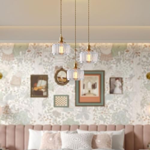 Cluster 3 Light Kitchen Sink Chandelier Glass Ceiling Pendant Light
