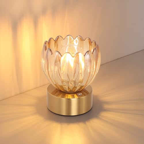 Cordless Small Table Lamp with 5200mAh Battery & Touch Control