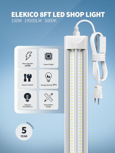 8' Led Shop Lights (10 Count)