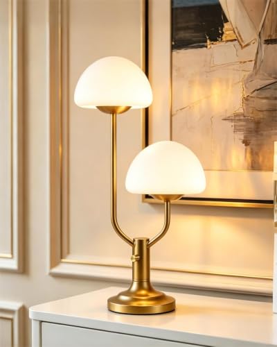 Modern Globe Table Lamp for Bedroom Dimmable Round Ball Lamp