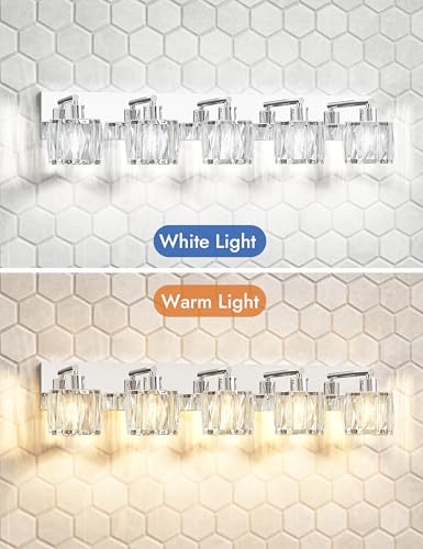 Crystal Vanity Lights for Bathroom (5 Count)