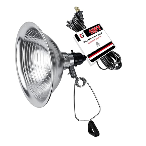 18 2 10 FT Clamp Lamp Light with Detachable 8.5 Inch Aluminum Reflector