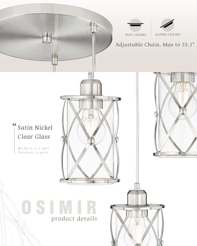 Brushed Nickel Dining Room Chandelier Light Fixture