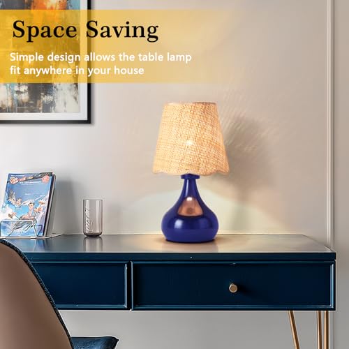 Navy Blue Small Table Lamp