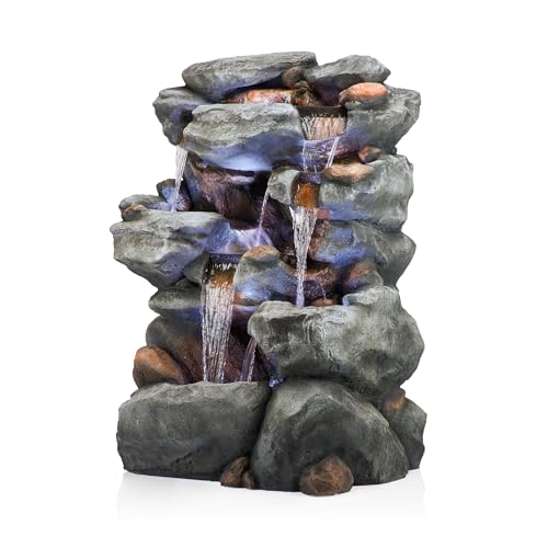 WIN1068 Outdoor Floor Rock Water Fountain with LED Lights