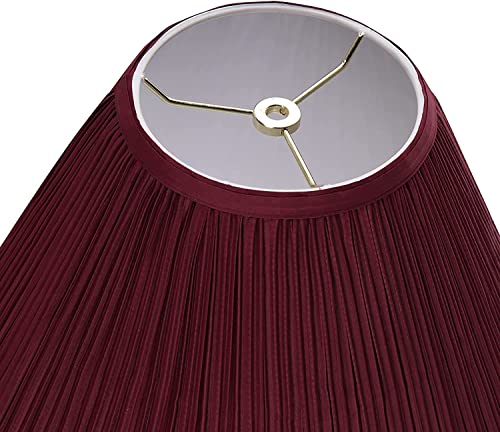 33194 Transitional Hardback Empire Mushroom Pleated Rich Red Spider Shade