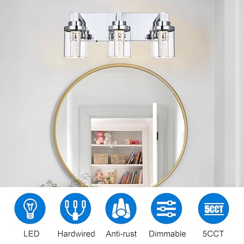 Modern LED Bathroom Vanity Light Bar Chrome