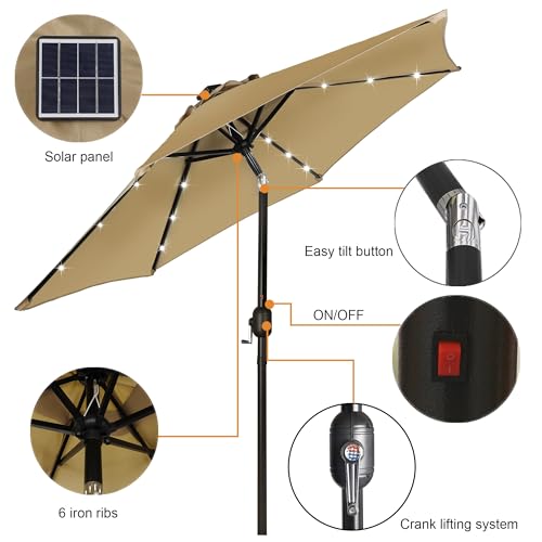 7.5 ft Solar Umbrella