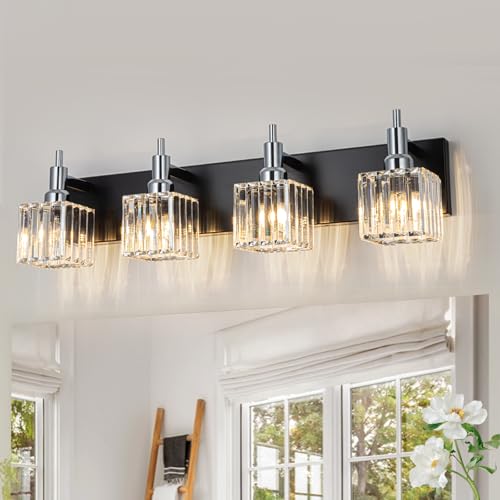 Black Chrome Bathroom Vanity Lights