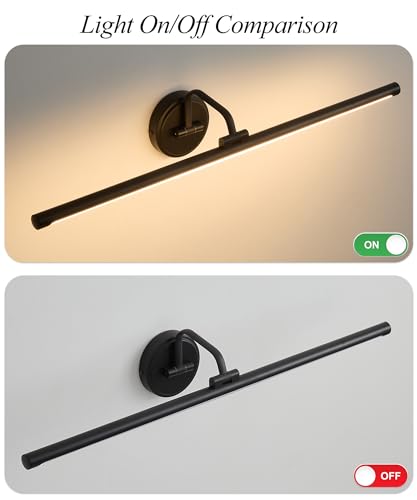 Hardwired Picture Light for Wall (Black / 32 inches)