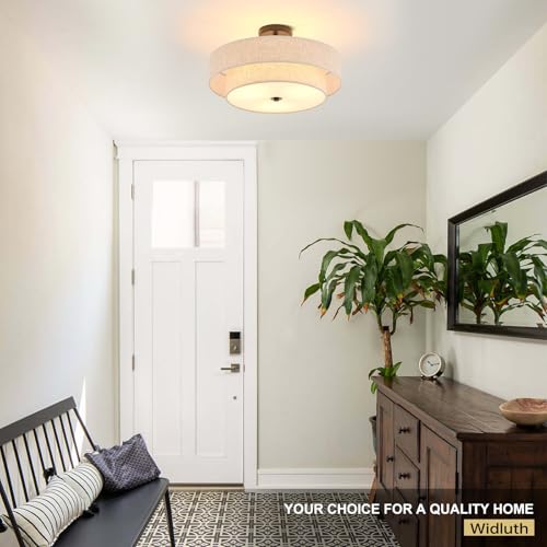Modern Semi Flush Mount Ceiling Light 18" Modern 3