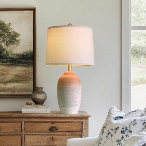 24.5" Ceramic Table Lamp with 5FT Cord