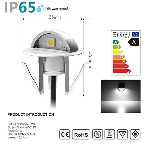 20 Pack LED Stair Lights Kit Low Voltage Waterproof IP65 Outdoor 1 (20 Count)