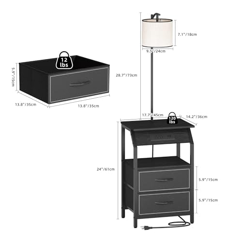 End Table with Floor Lamp