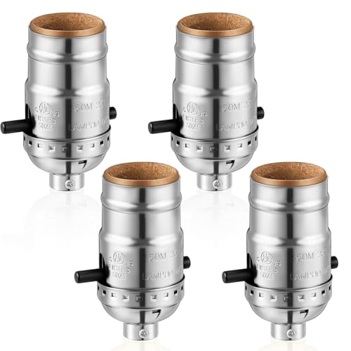 4 Pack UL Listed E26 Lamp Socket Replacement (4 Count)