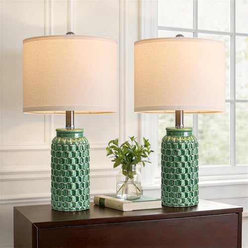 20.5" Ceramic Table Lamps Set of 2 (2 Count)