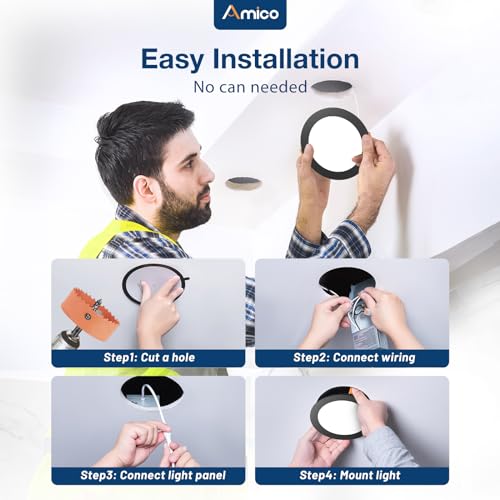 12 Pack 6 Inch LED Recessed Lighting (12 Count)