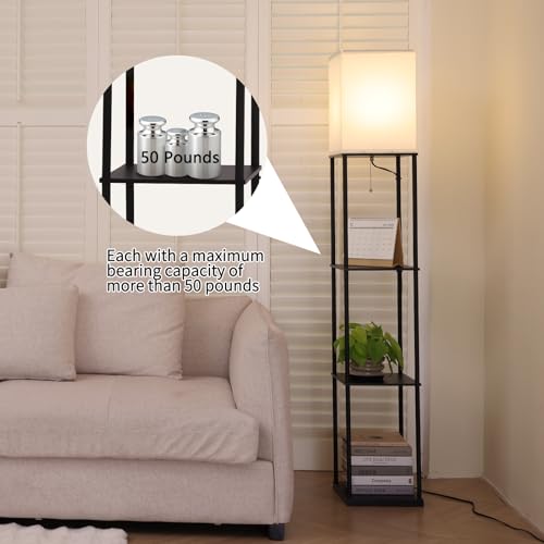 Floor Lamp with Shelves