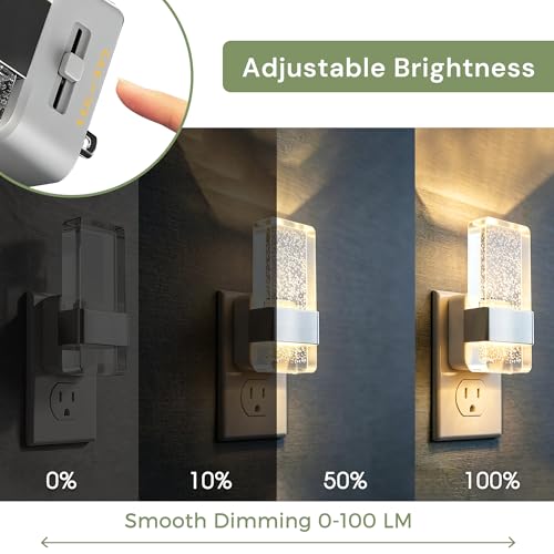 Night Light Dimmable Night Lights Plug into Wall (2 Count)