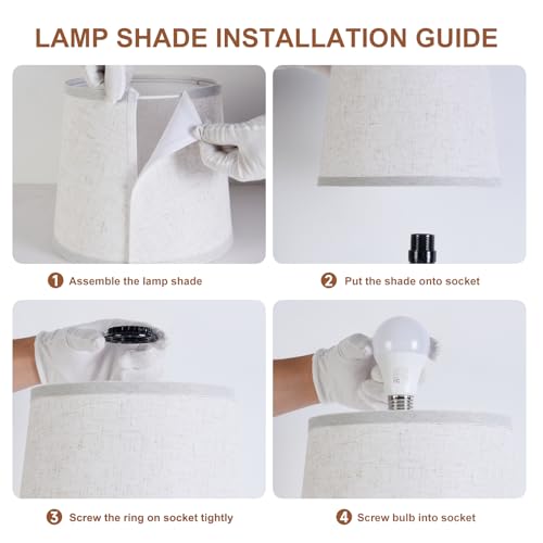 Lamps Set of 2 Modern Farmhouse Table Lamp Bedside Reading Lamps Living Room End Tables Set Lamps for Night Stands Bedroom Night Lamp (2 Count)