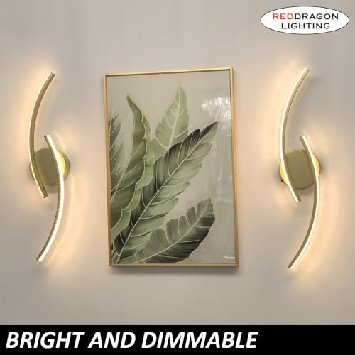 Set of 2 Crystal Glow Effect Gold Adhesive Wall Sconces Battery Operated